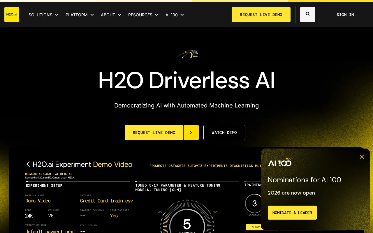 H2O Driverless AI — preview