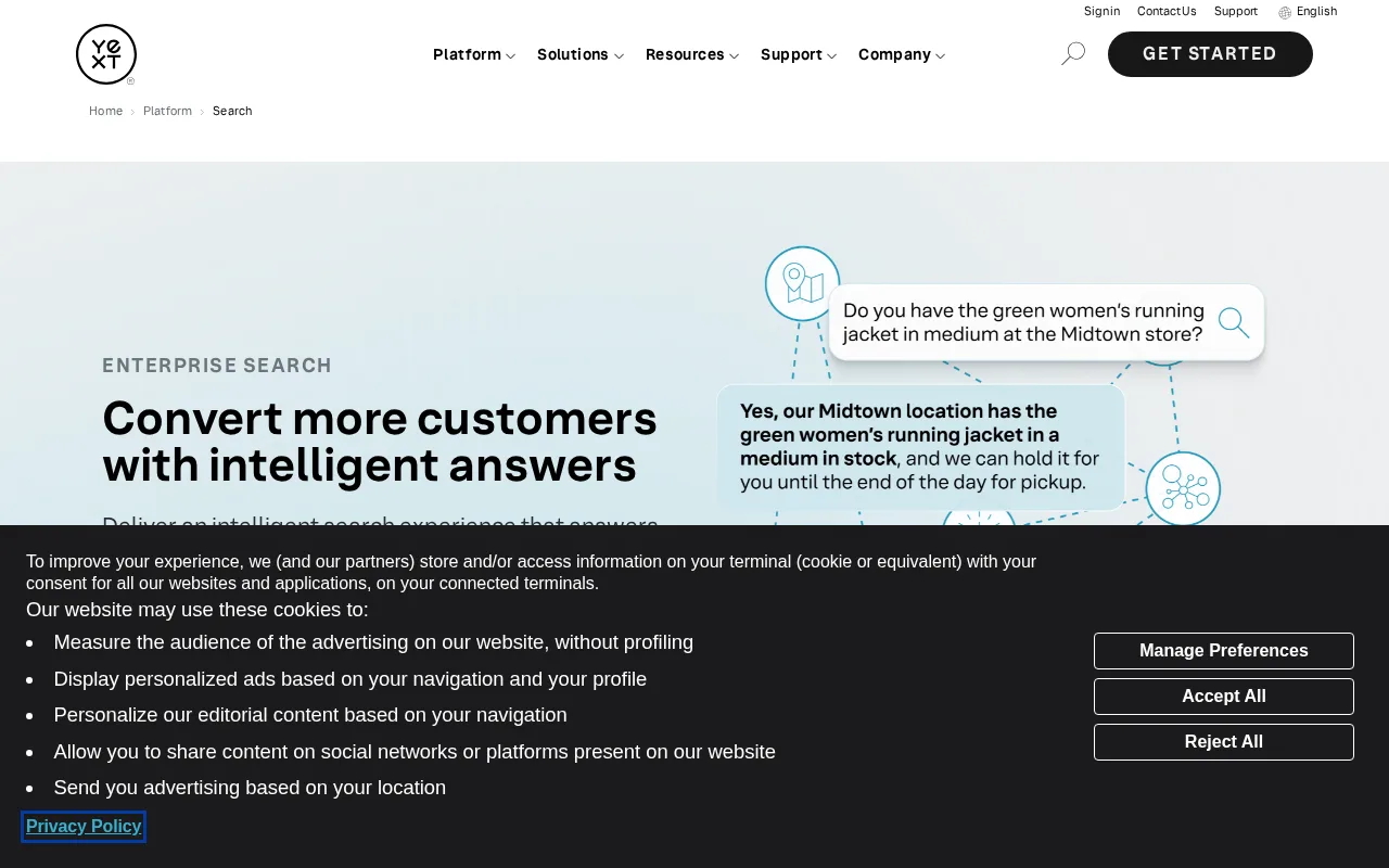 Yext Answers — preview