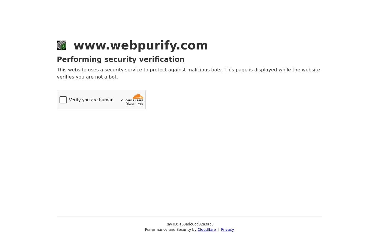 WebPurify AI Content Moderation — preview