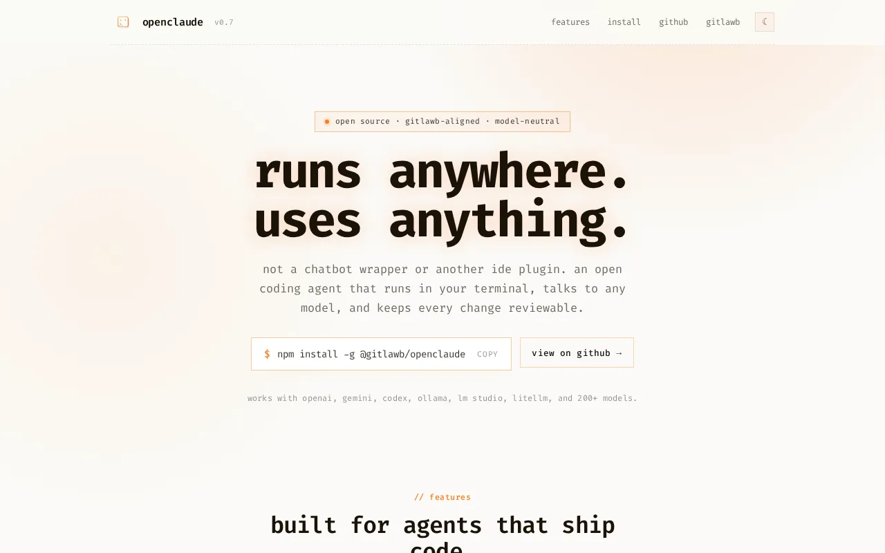 Openclaude — preview