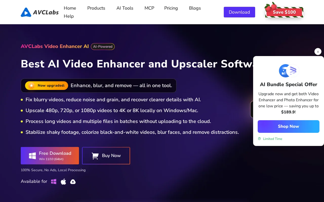 AVCLabs Video Enhancer AI — preview