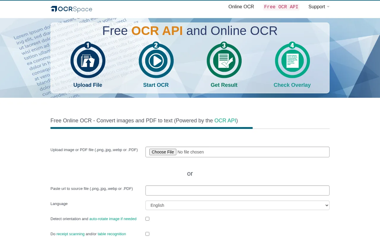 OCR.space — preview