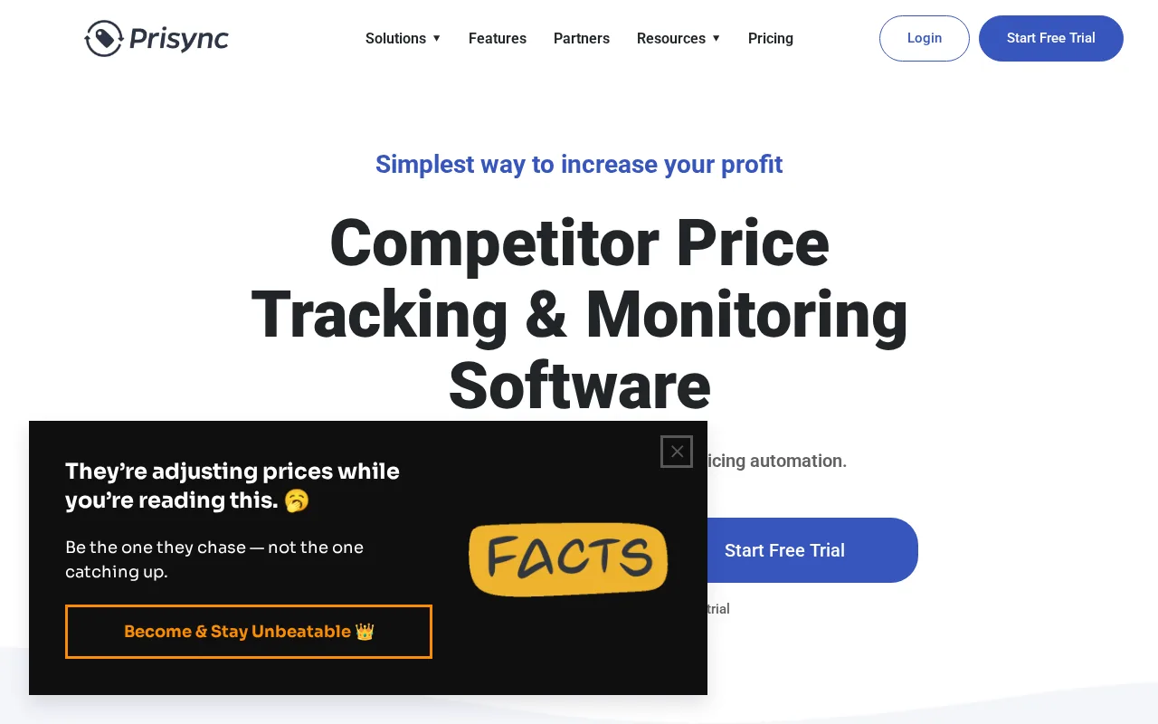 Prisync — preview