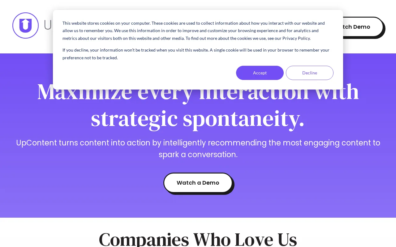 UpContent — preview