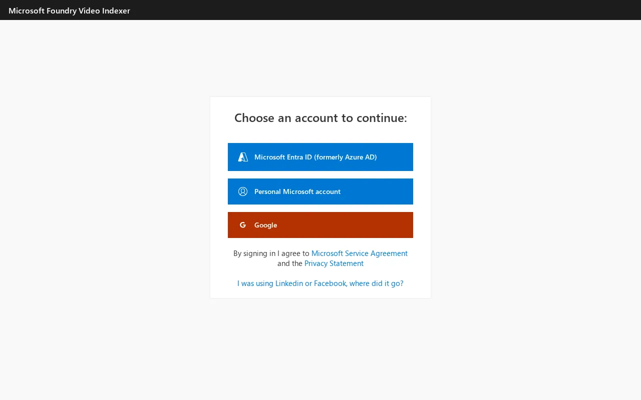 Video Indexer — preview