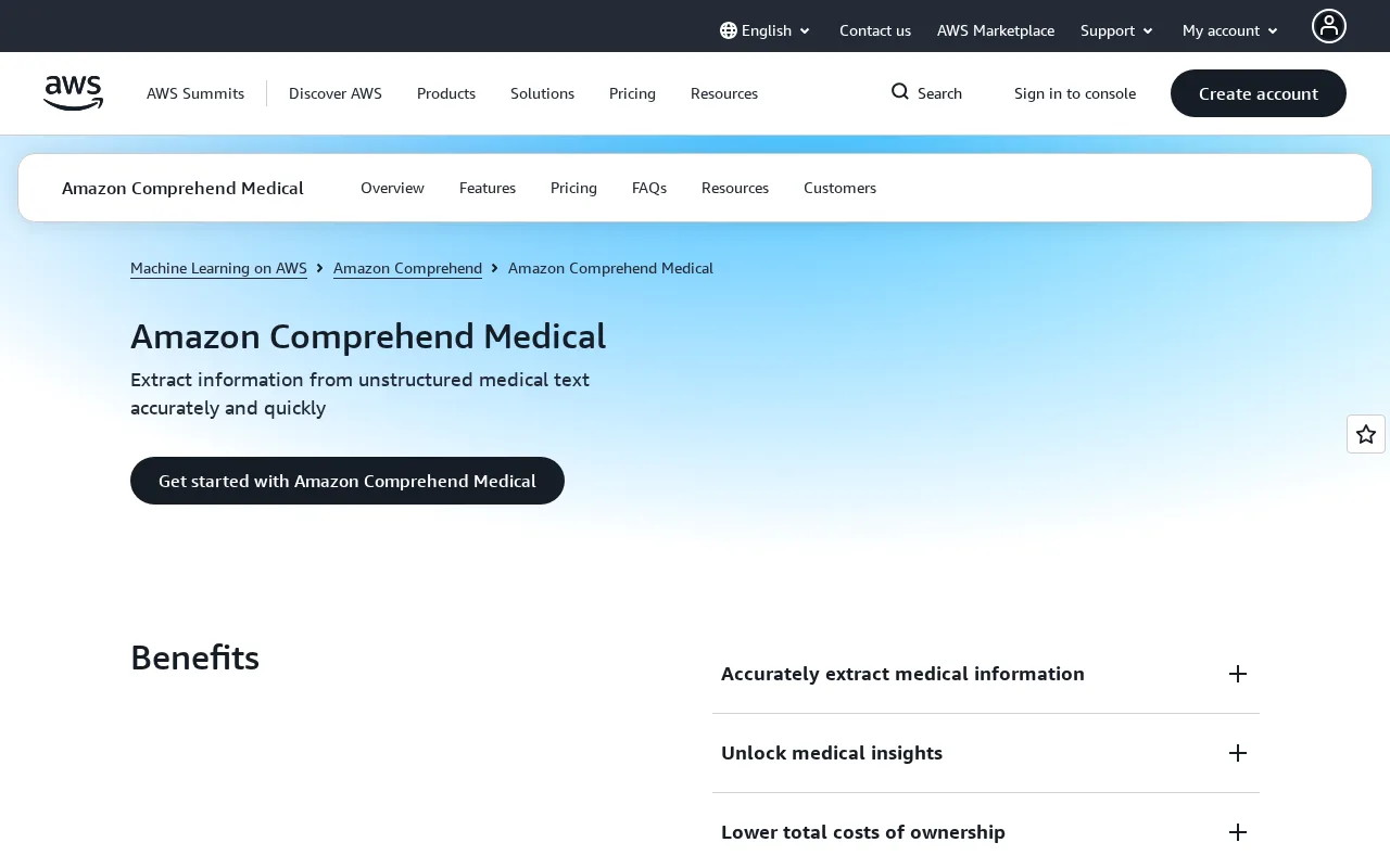 Amazon Comprehend Medical — preview