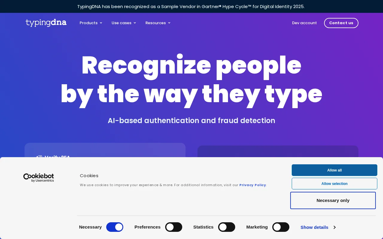 TypingDNA Behavioral Authentication — preview