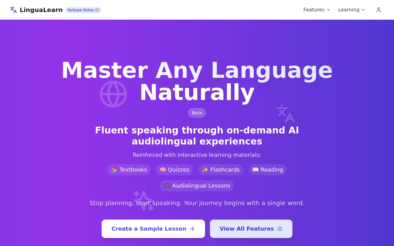 LinguaLearn AI — preview