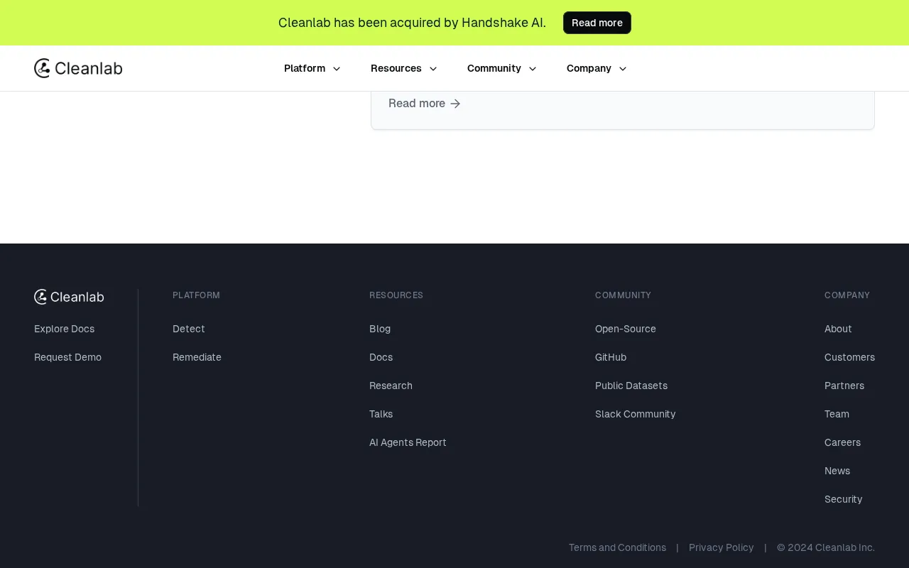 Cleanlab Studio — preview