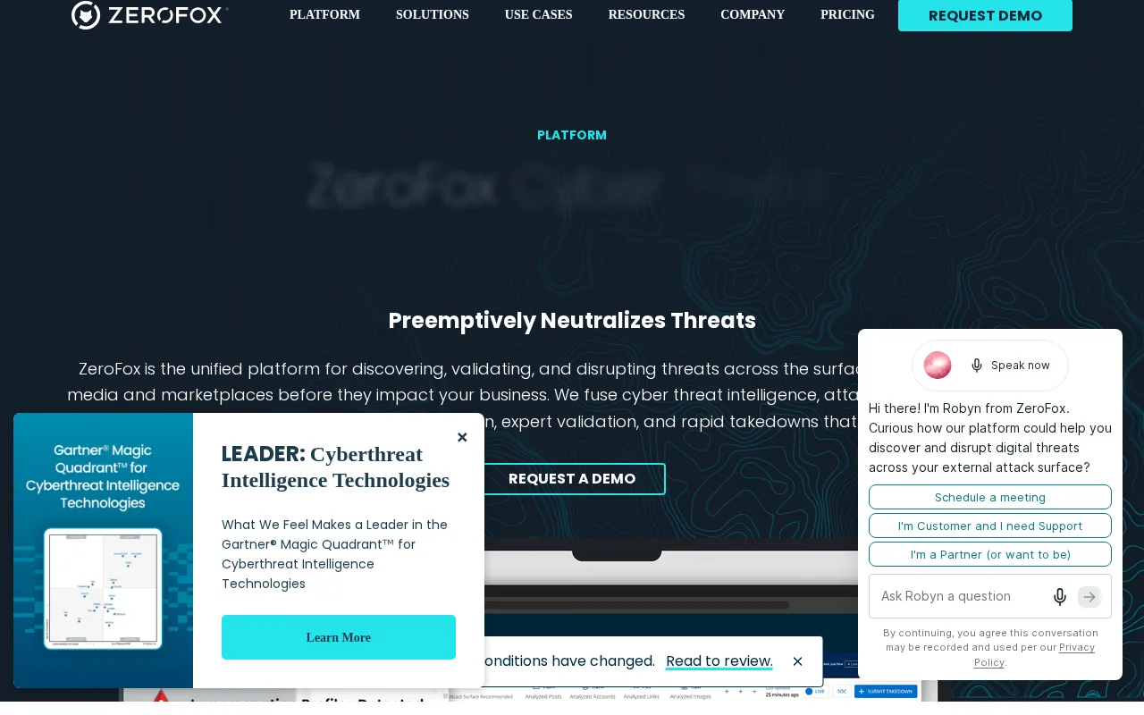 ZeroFOX Platform — preview