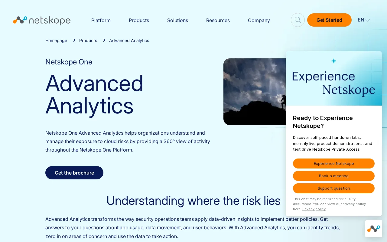 Netskope Advanced Analytics with UEBA — preview