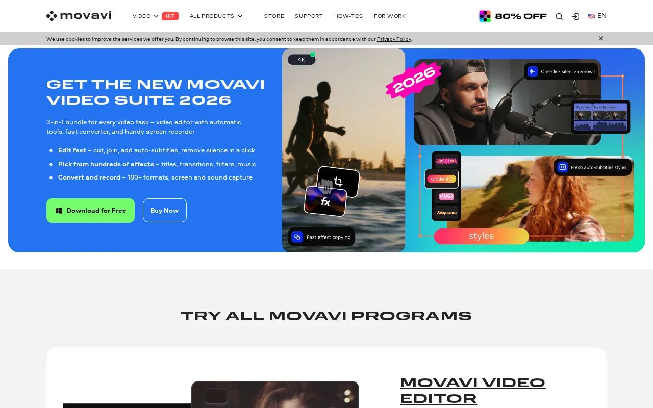 Movavi Video Editor AI — preview