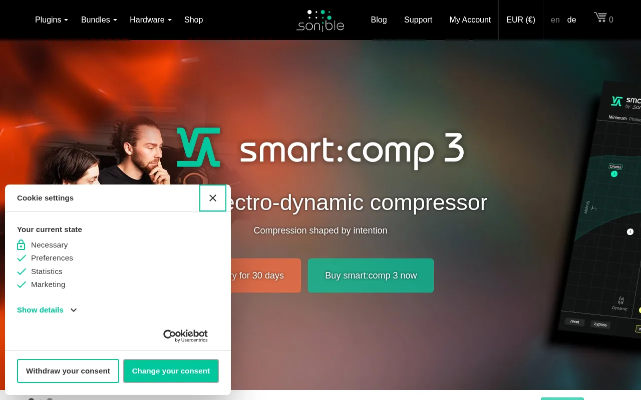 Sonible smart:comp — preview