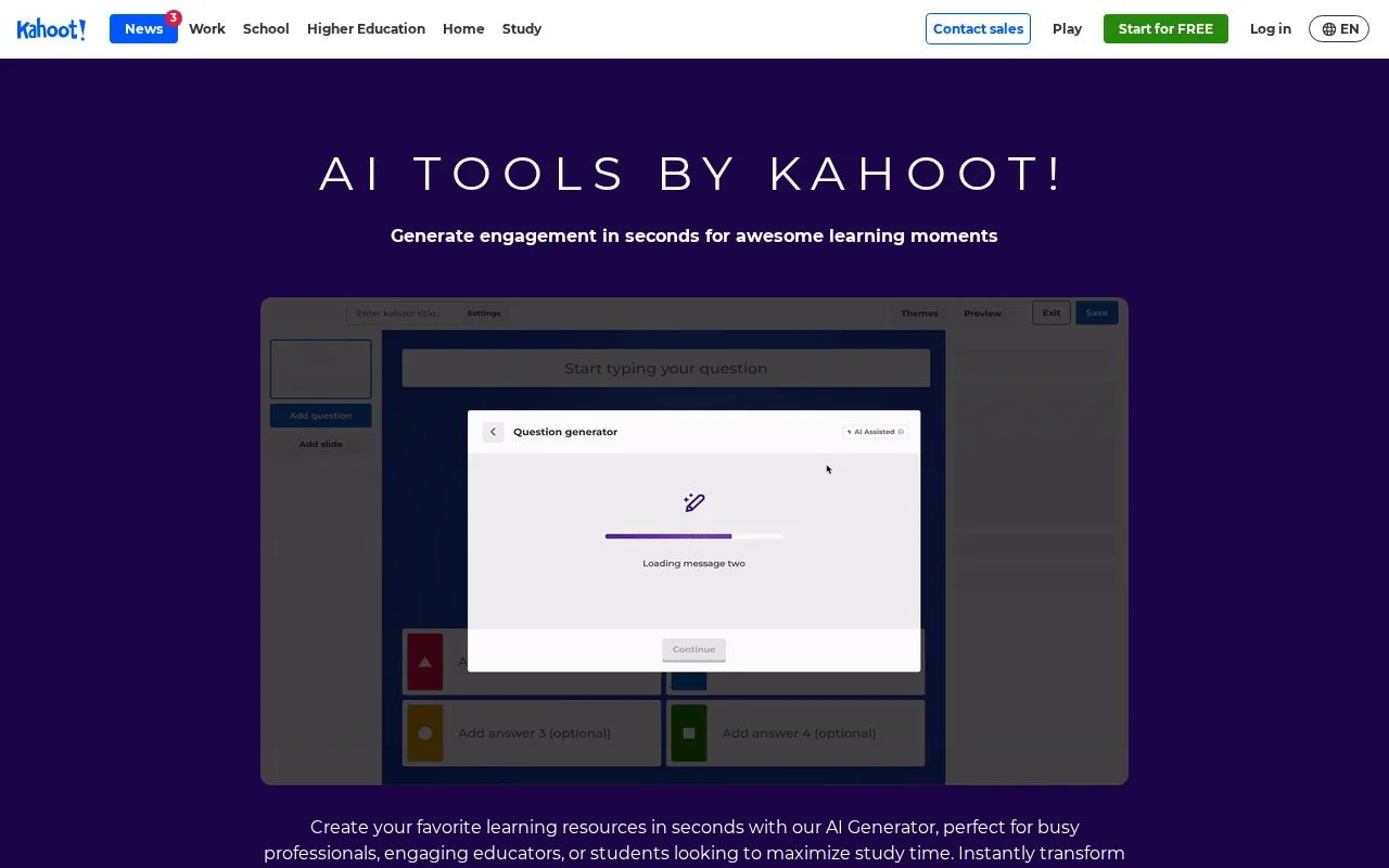 Kahoot! AI — preview