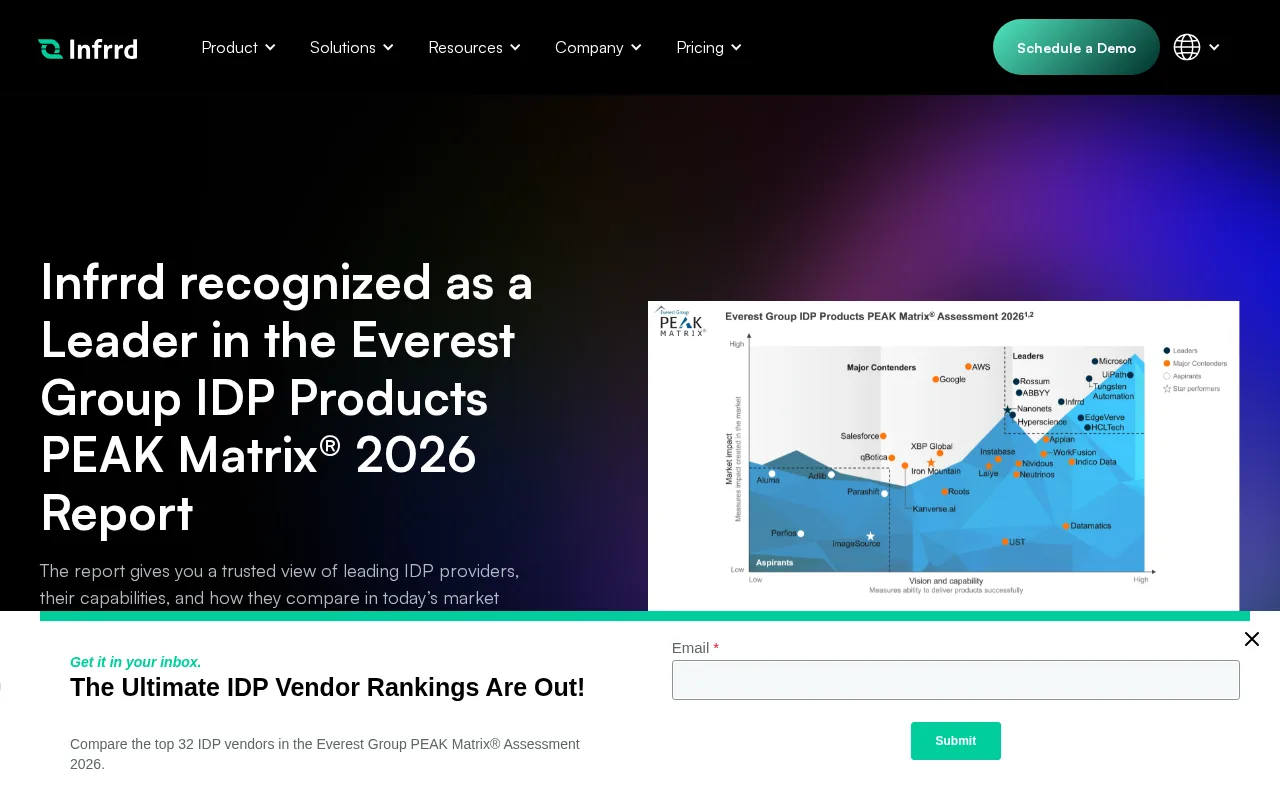 Infrrd Intelligent Document Processing — preview