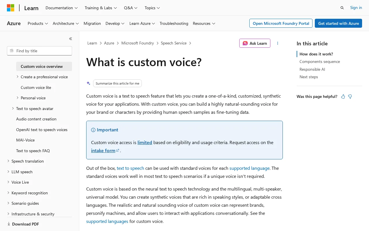Custom Neural Voice — preview