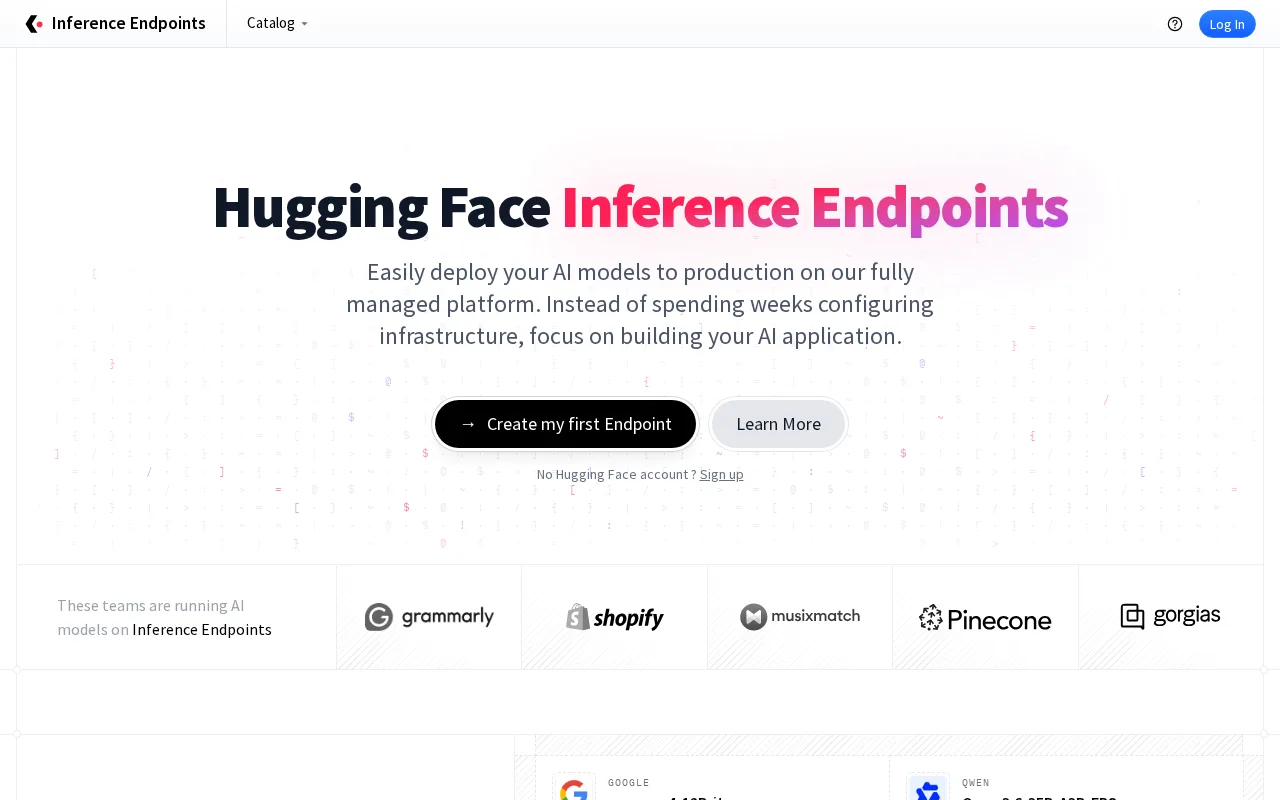 Hugging Face Infinity — preview