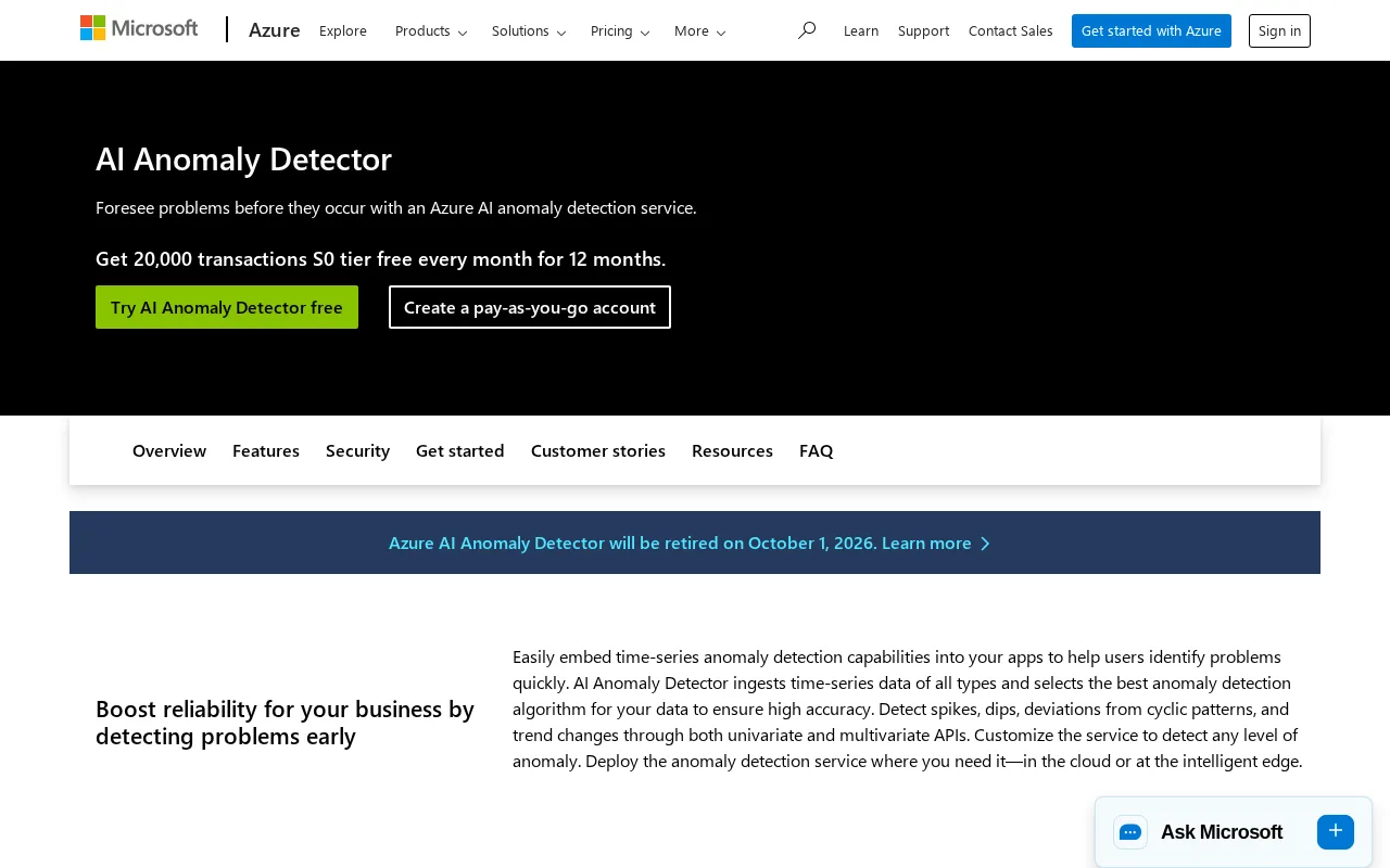 Anomaly Detector — preview