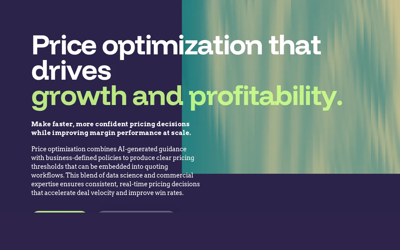 Vendavo Price Optimization — preview