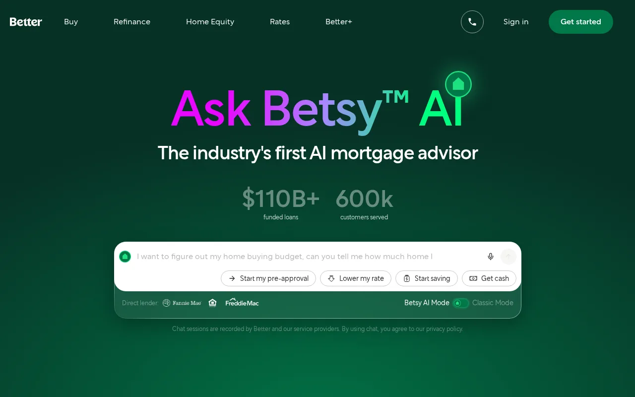Better.com Mortgage AI — preview