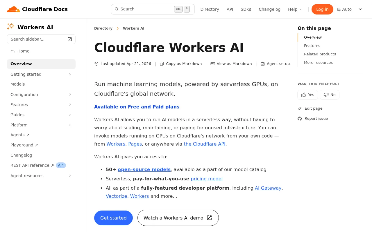 Cloudflare Workers AI — preview