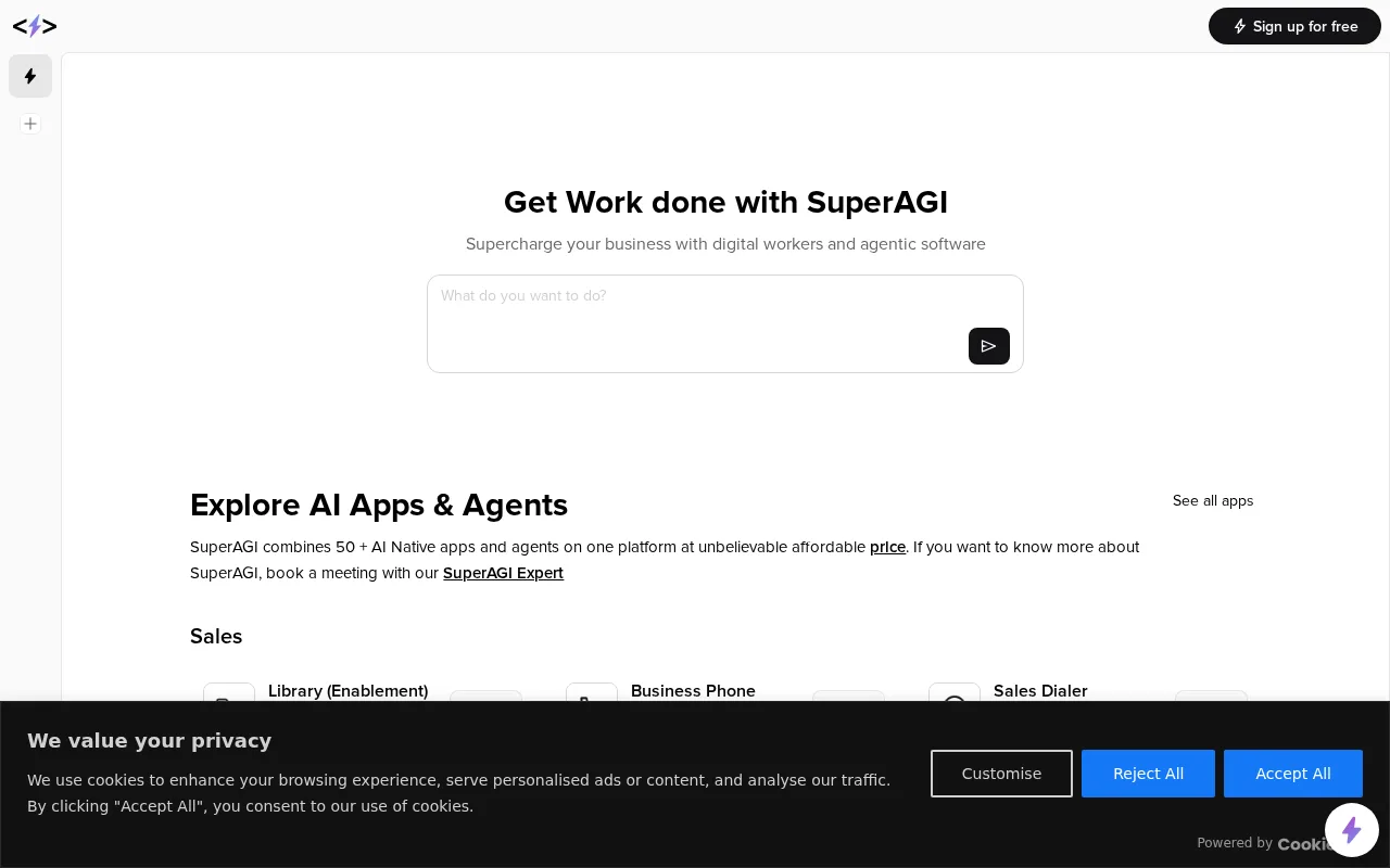 SuperAGI — preview