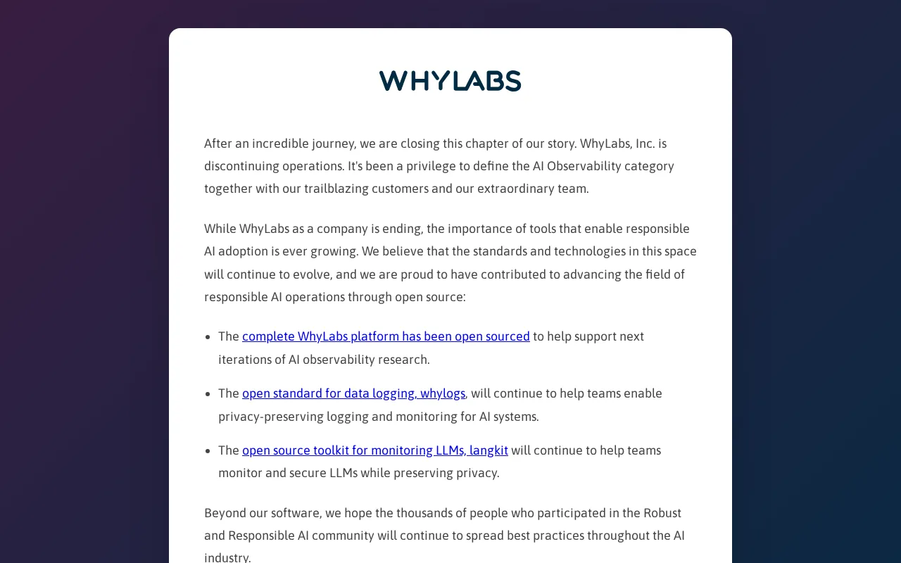 WhyLabs — preview